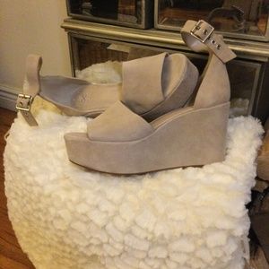 Vince Camuto Suede Wedge Platform Shoes